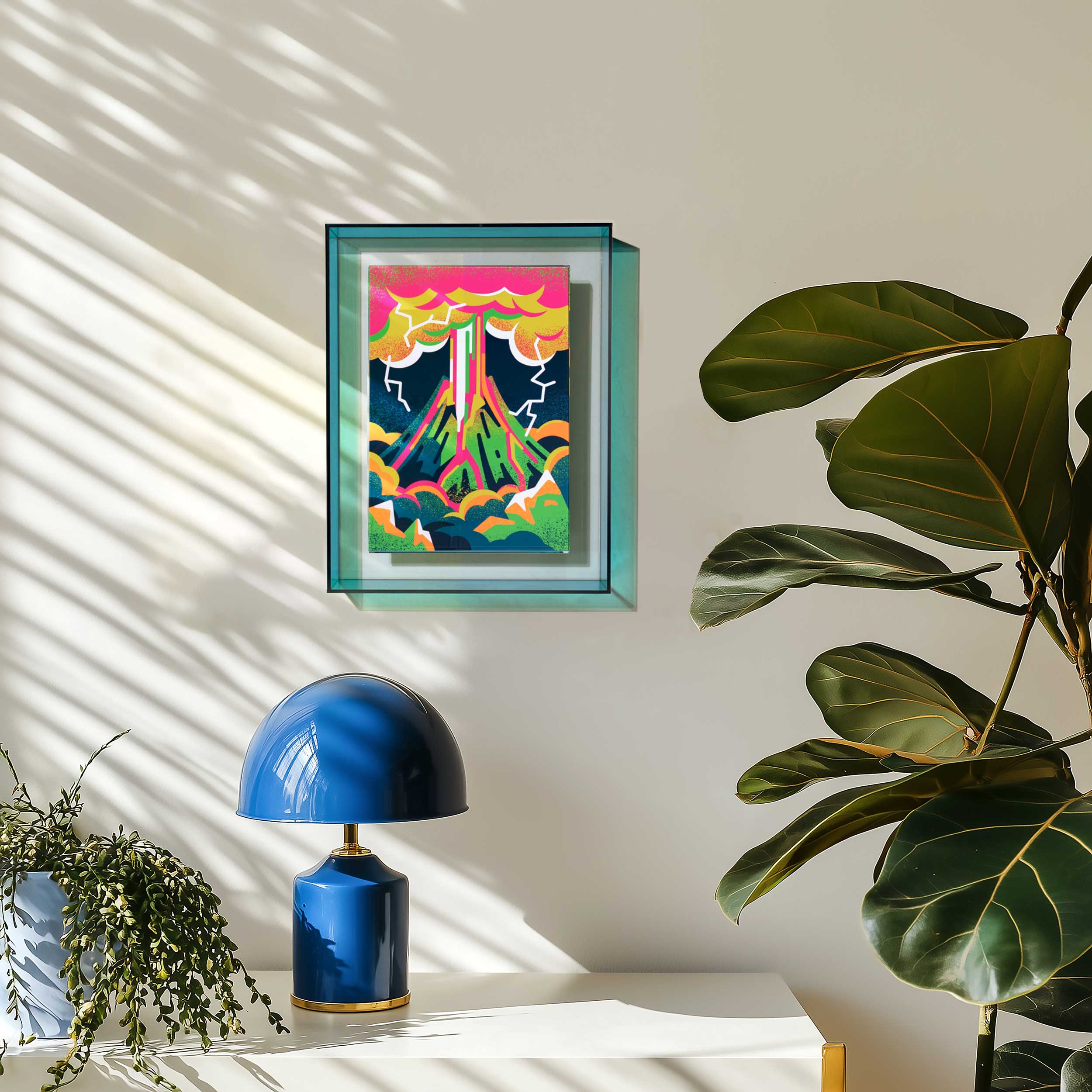 Active Volcano: Framed Art Print - Image 2