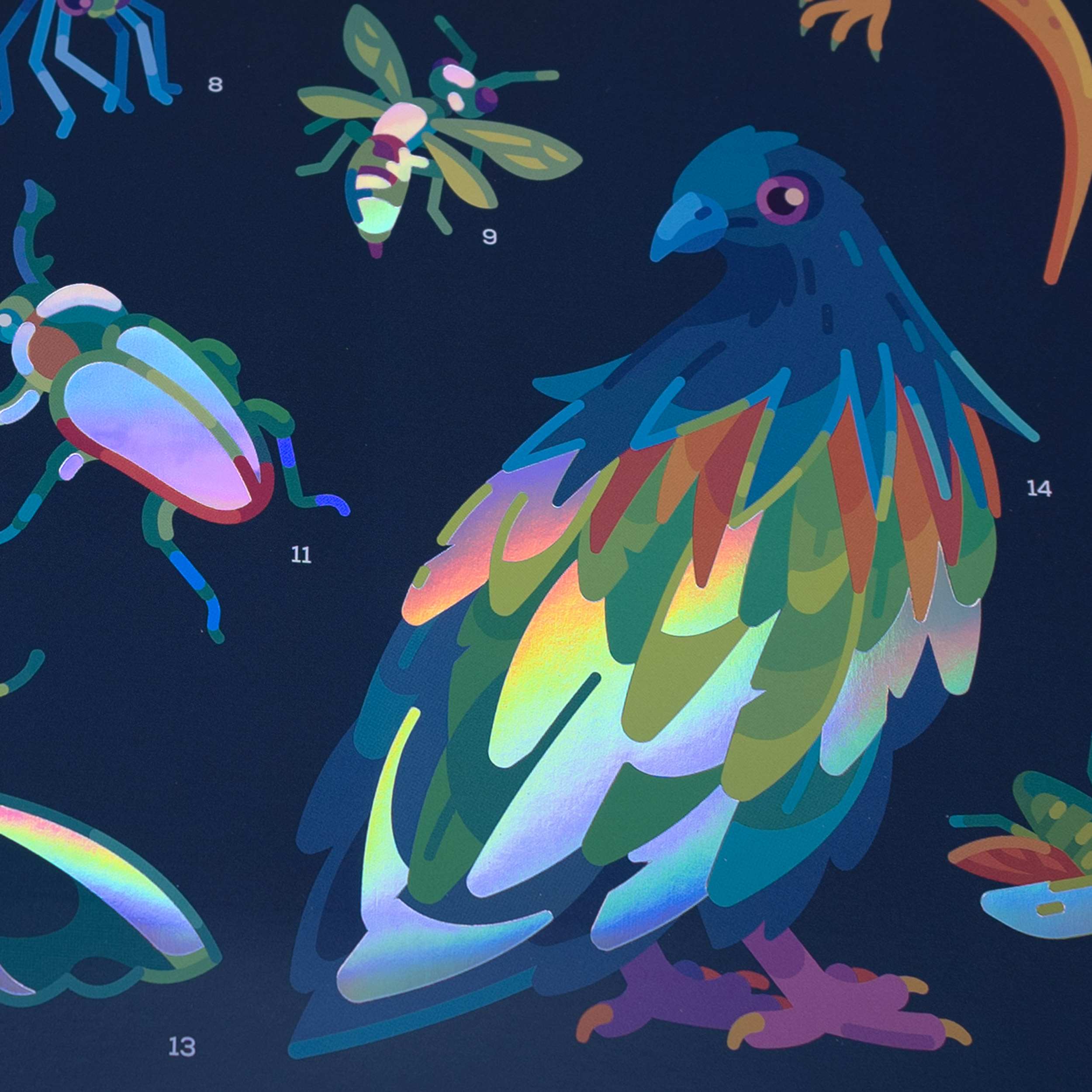 Iridescent Animals Poster - Image 3