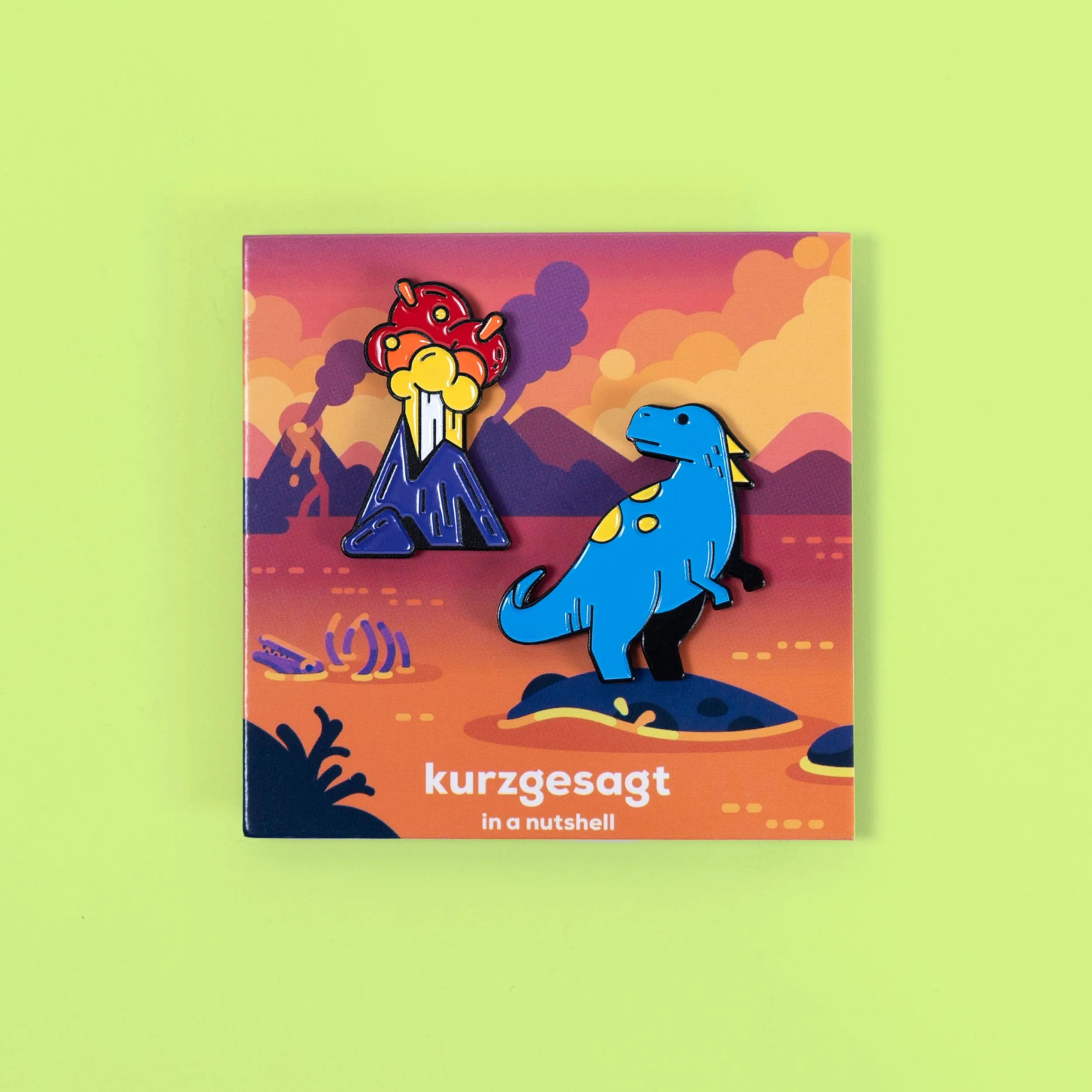Dinosaur Extinction Pin Set: Team Volcano