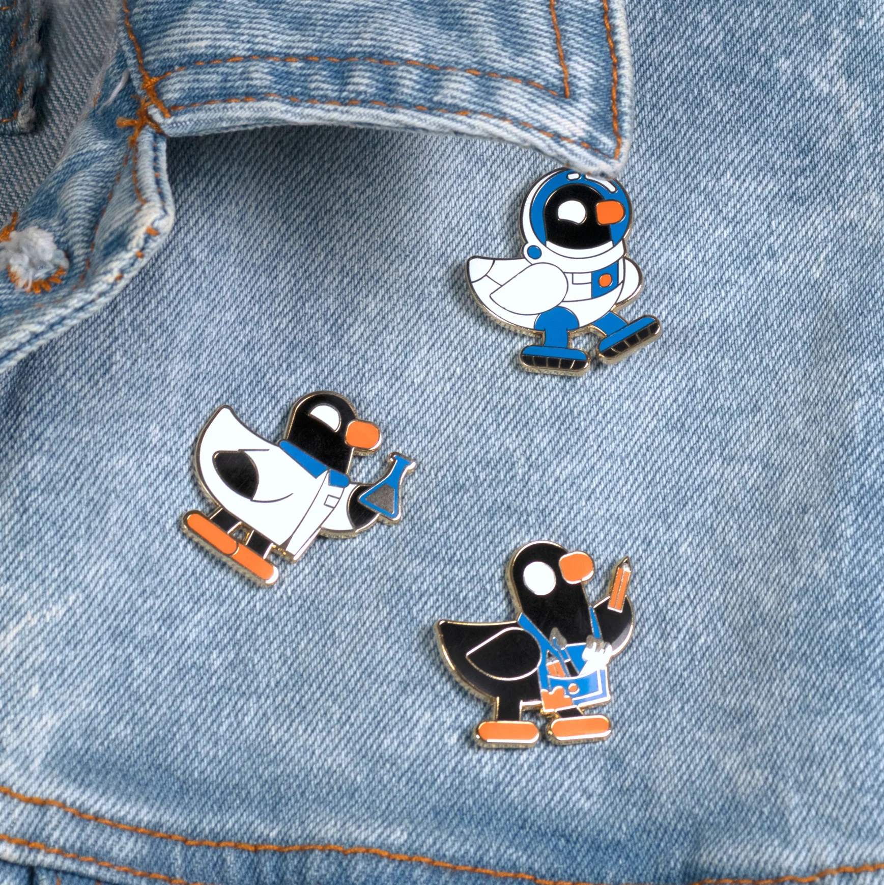 Scientist Duck Enamel Pin - Image 3