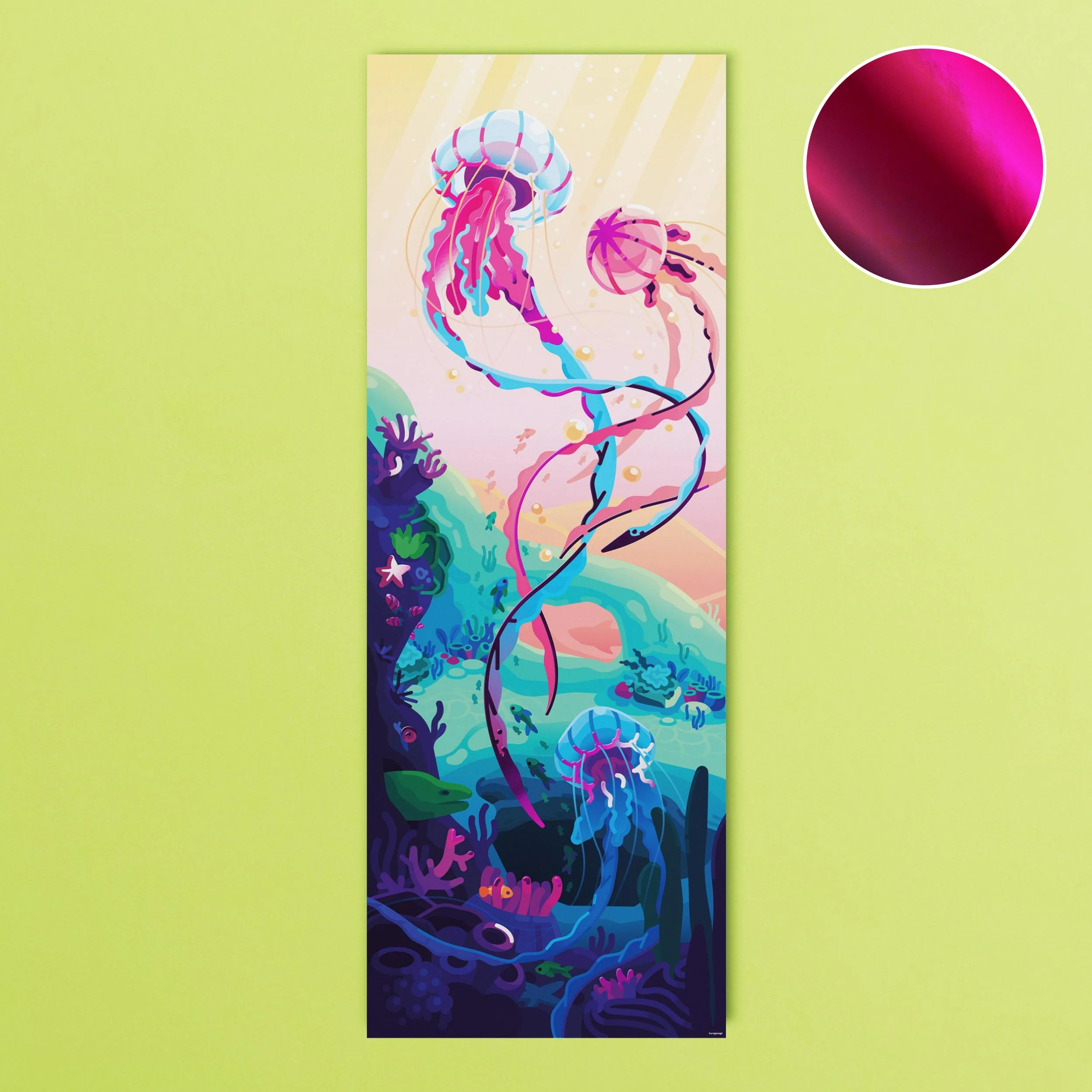 Shiny Jellyfish Poster