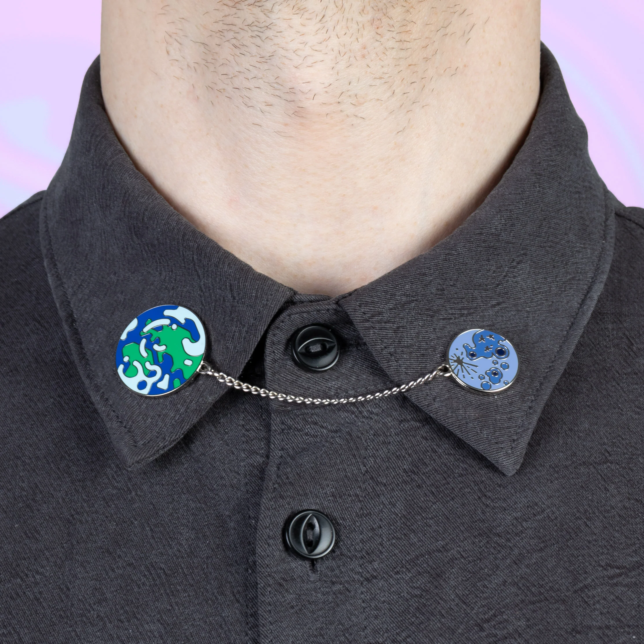 LIMITED EDITION Crashing Moon Enamel Pin - Image 3