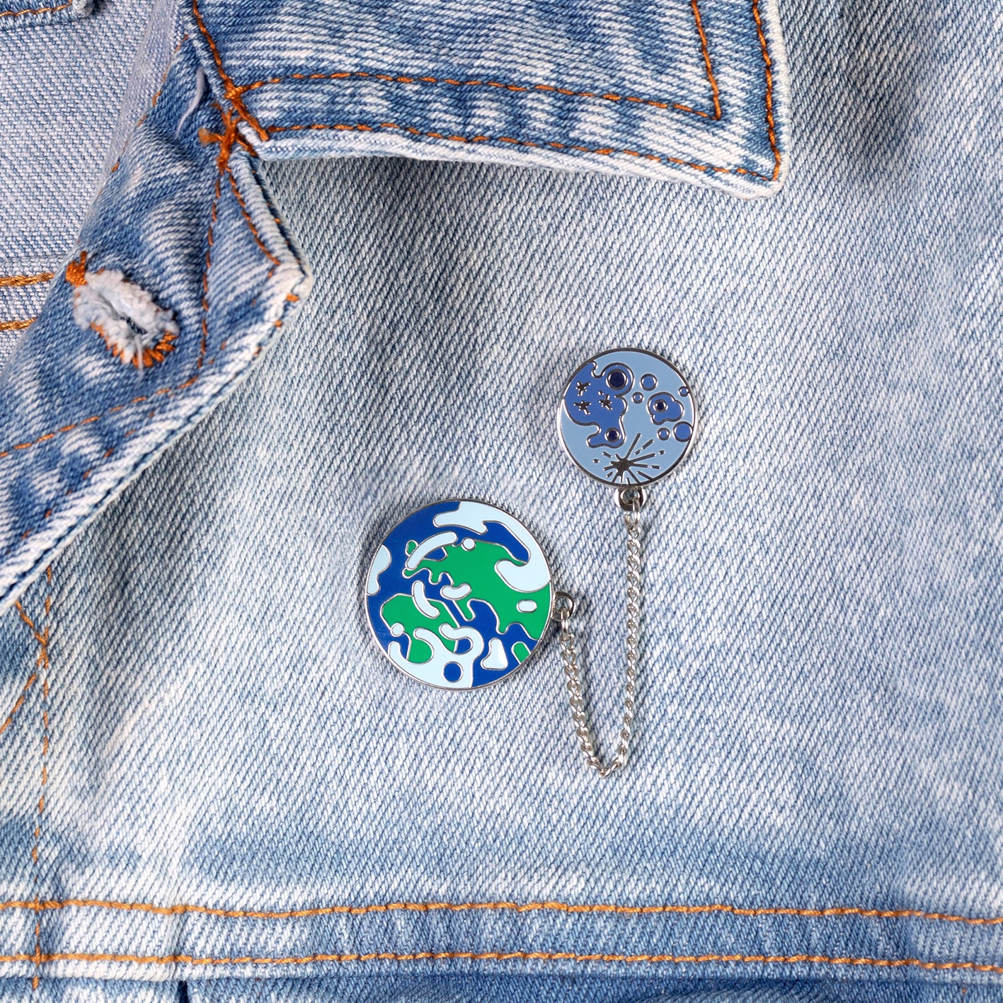 LIMITED EDITION Crashing Moon Enamel Pin - Image 4