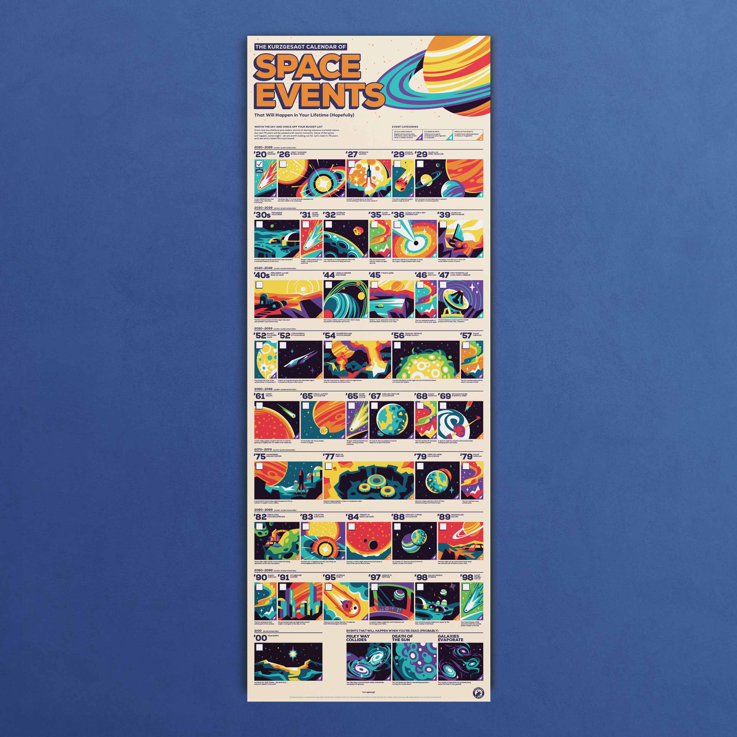 Space Events Calendar Poster